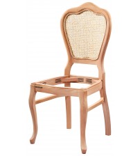 Masifart Hermes Hasırlı Klasik Sandalye Cilasız Ham