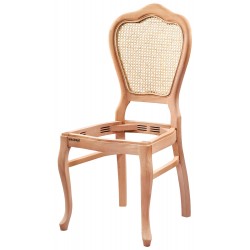 Masifart Hermes Hasırlı Klasik Sandalye Cilasız Ham