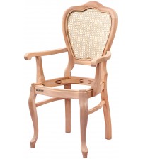 Masifart Adelais Hasırlı Klasik Kollu Sandalye Cilasız Ham