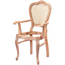 Masifart Adelais Hasırlı Klasik Kollu Sandalye Cilasız Ham