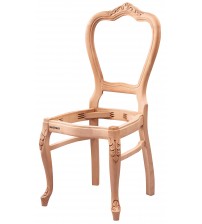 Masifart Bonum Ayak Oymalı Sandalye Cilasız Ham