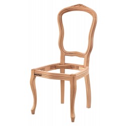 Masifart Sollem İtalyan Oymalı Sandalye Cilasız Ham