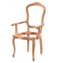 Masifart Vespa İtalyan Oymalı Kollu Sandalye Cilasız Ham