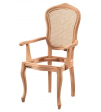 Masifart Florenc Hasırlı İtalyan Kollu Sandalye Cilasız Ham