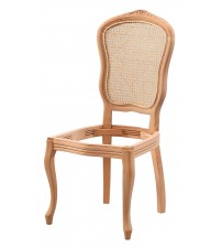 Masifart Honnor Hasırlı İtalyan Oymalı Sandalye Cilasız Ham