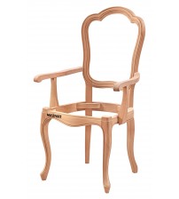 Masifart Artemis Florya Kollu Sandalye Cilasız Ham