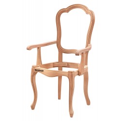 Masifart Artemis Florya Kollu Sandalye Cilasız Ham