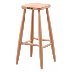 Masifart Silvan Kare Kırlangıç Bar Taburesi Cilasız Ham