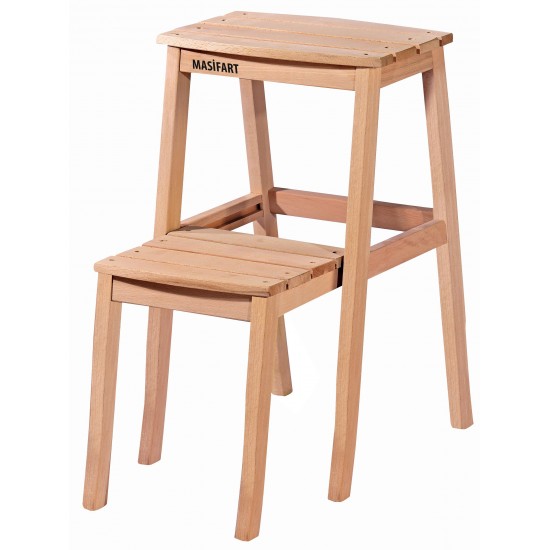 Masifart Antoni Merdiven Tabure Cilasız Ham