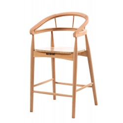 Masifart Fauste Gazel Bar Sandalyesi Cilasız Ham