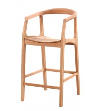 Masifart Moneo Nova Bar Sandalyesi Cilasız Ham