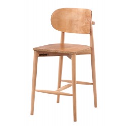 Masifart Refigo Polo Bar Sandalyesi Cilasız Ham