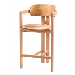 Masifart Acario Night Bar Sandalyesi Cilasız Ham