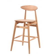 Masifart Carminis Mabel Bar Sandalyesi Cilasız Ham