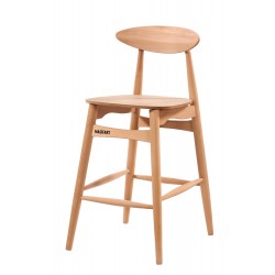 Masifart Carminis Mabel Bar Sandalyesi Cilasız Ham