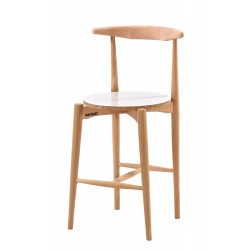 Masifart Damone Koç Bar Sandalyesi Cilasız Ham