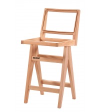 Masifart Monere Kolsuz Luna Bar Sandalyesi Cilasız Ham