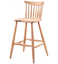 Masifart Remini Kırlangıç Bar Sandalyesi Cilasız Ham