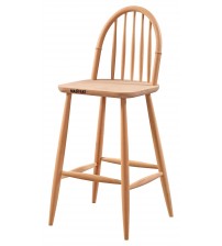 Masifart Apole Ada Bar Sandalyesi Cilasız Ham