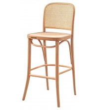 Masifart Konsta Hasırlı Petek Bar Sandalyesi Cilasız Ham