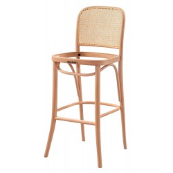 Masifart Achime Hasırlı Petek Döşemeli Bar Sandalyesi Cilasız Ham