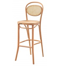 Masifart Korban Hasırlı Güneş Bar Sandalyesi Cilasız Ham