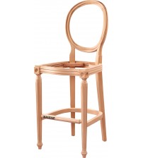 Masifart Acilino Tornalı Bar Sandalyesi Cilasız Ham