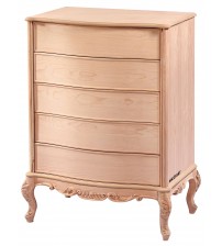 Masifart Aure 80 Lik Barcelona Oymalı Şifonyer Cilasız Ham