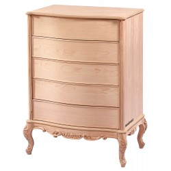 Masifart Aure 80 Lik Barcelona Oymalı Şifonyer Cilasız Ham