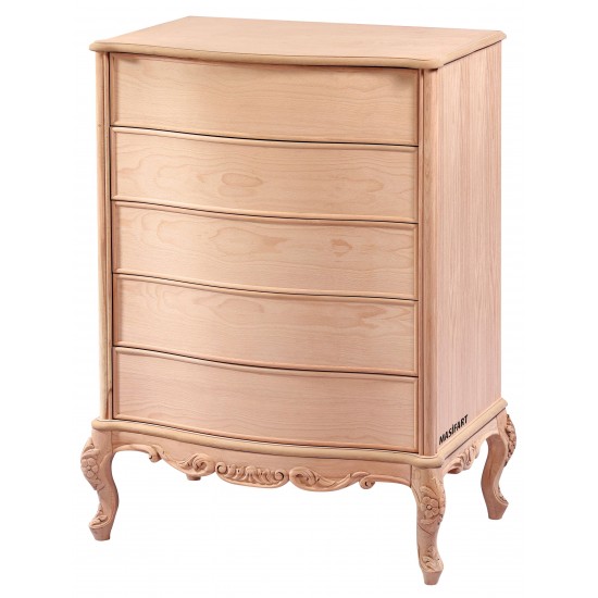 Masifart Aure 80 Lik Barcelona Oymalı Şifonyer Cilasız Ham