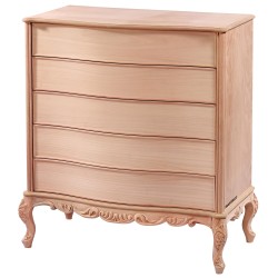 Masifart Maxim 100 Lük Barcelona Oymalı Şifonyer Cilasız Ham