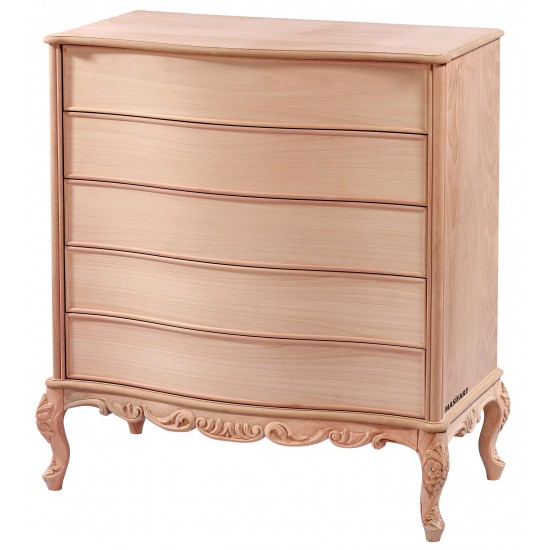 Masifart Maxim 100 Lük Barcelona Oymalı Şifonyer Cilasız Ham