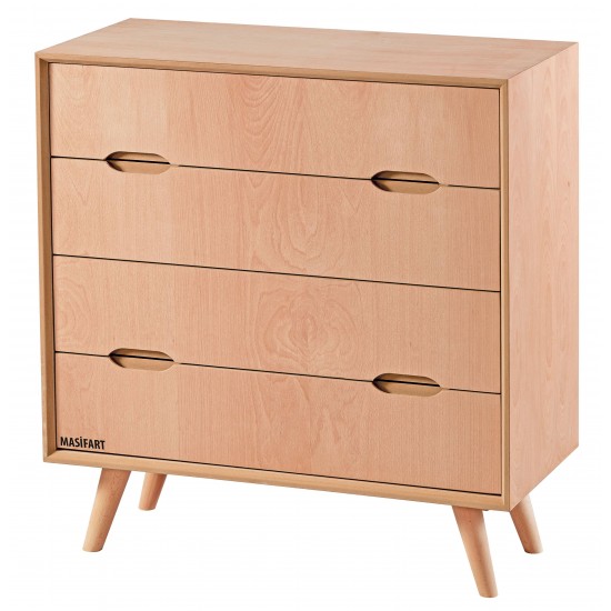 Masifart Thad Retro Şifonyer Cilasız Ham