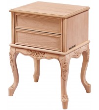 Masifart Concori King Dar Oymalı Komodin Cilasız Ham