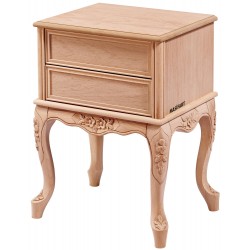 Masifart Concori King Dar Oymalı Komodin Cilasız Ham