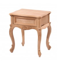 Masifart Octav Tek Çekmeceli Kristal Komodin Cilasız Ham