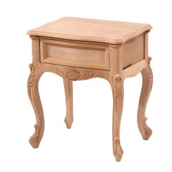 Masifart Octav Tek Çekmeceli Kristal Komodin Cilasız Ham