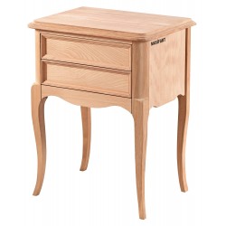 Masifart Timae Rustik Çift Çekmeceli Komodin Cilasız Ham