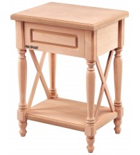 Masifart Agnus Çarpı Tornalı Komodin Cilasız Ham