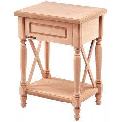 Masifart Agnus Çarpı Tornalı Komodin Cilasız Ham