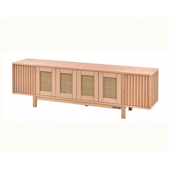 Masifart Sitian Hasırlı 200 Lük Zenit Tv Ünitesi Cilasız Ham