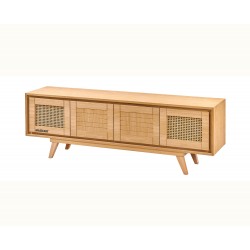 Masifart Mathe Hasırlı Robus Meşe Tv Ünitesi Cilasız Ham