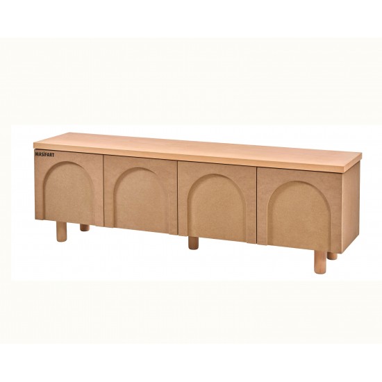 Masifart Nigria Kubbeli Tv Ünitesi Cilasız Ham