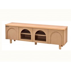 Masifart Radere Kubbeli Açık Tv Ünitesi Cilasız Ham