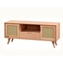 Masifart Sternum Hasırlı 140 Lık Retro Tv Ünitesi Cilasız Ham