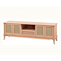 Masifart Talus Hasırlı 180 Lik Lükens Tv Ünitesi Cilasız Ham