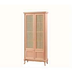 Masifart Vítal Hasırlı Kapaklı Kitaplık Cilasız Ham