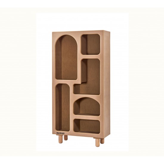 Masifart Vacca Bohem Kitaplık Cilasız Ham