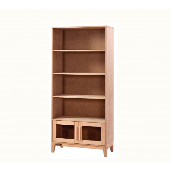 Masifart Gerti Konik Kapaklı Kitaplık Cilasız Ham