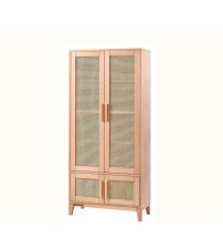 Masifart Aurie Hasırlı Konik Kapaklı Kitaplık Cilasız Ham